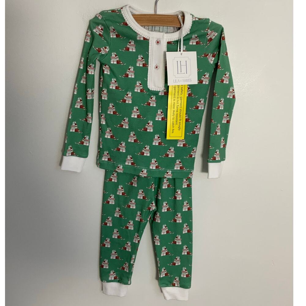 Lila + Hayes Pima Cotton Alden Girls' Pajama Pant‎ Set size 12-18mo